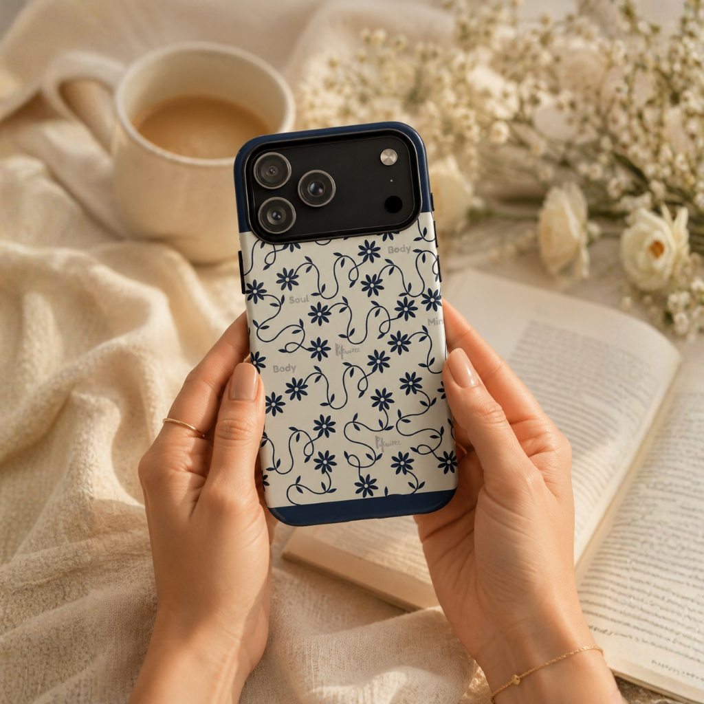 Floral Vine Pattern iPhone Case | Minimalist Botanical Design