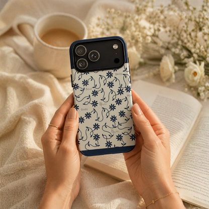 Floral Vine Pattern iPhone Case | Minimalist Botanical Design