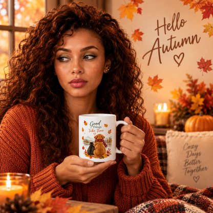 Autumn Animals Ceramic Mug | Cozy Fall Gift for Pet Lovers