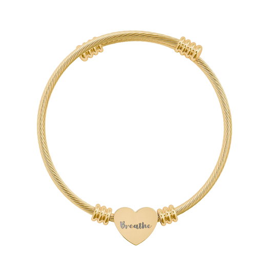 Breathe Heart Cuff Bracelet