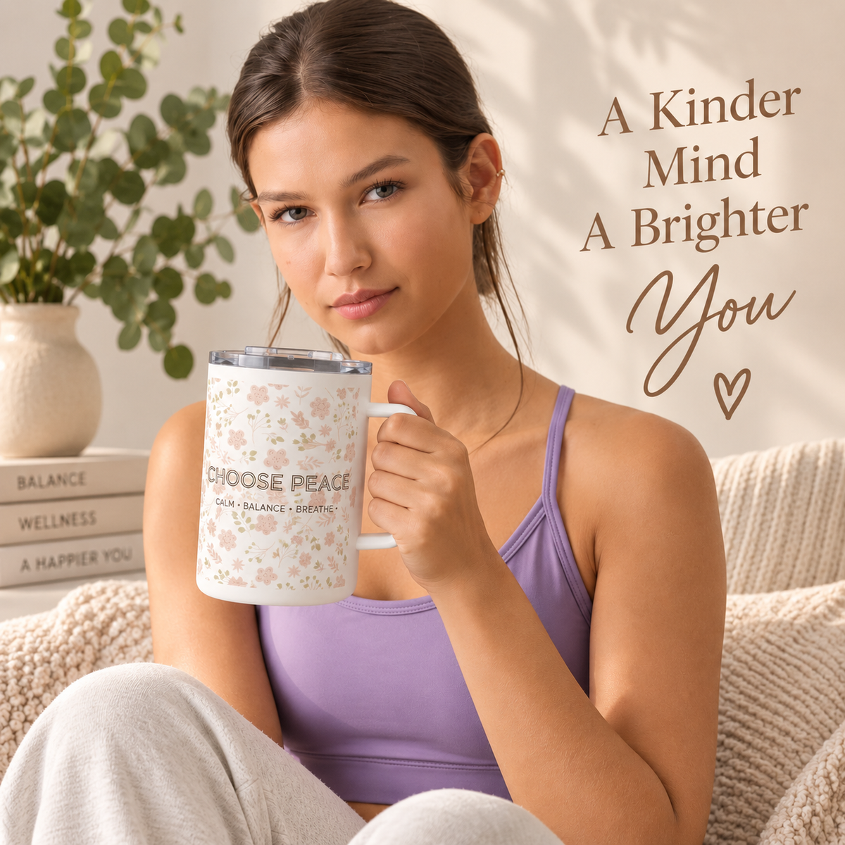Choose Peace Floral Mug