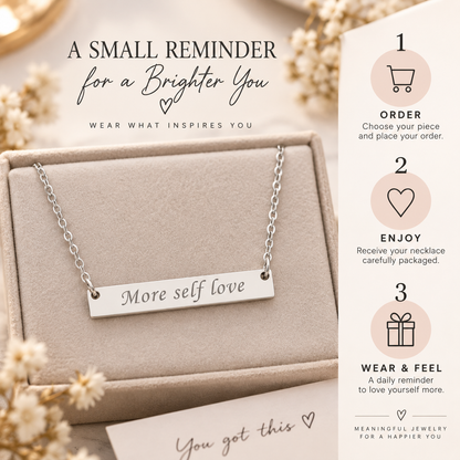 More Self Love Bar Necklace