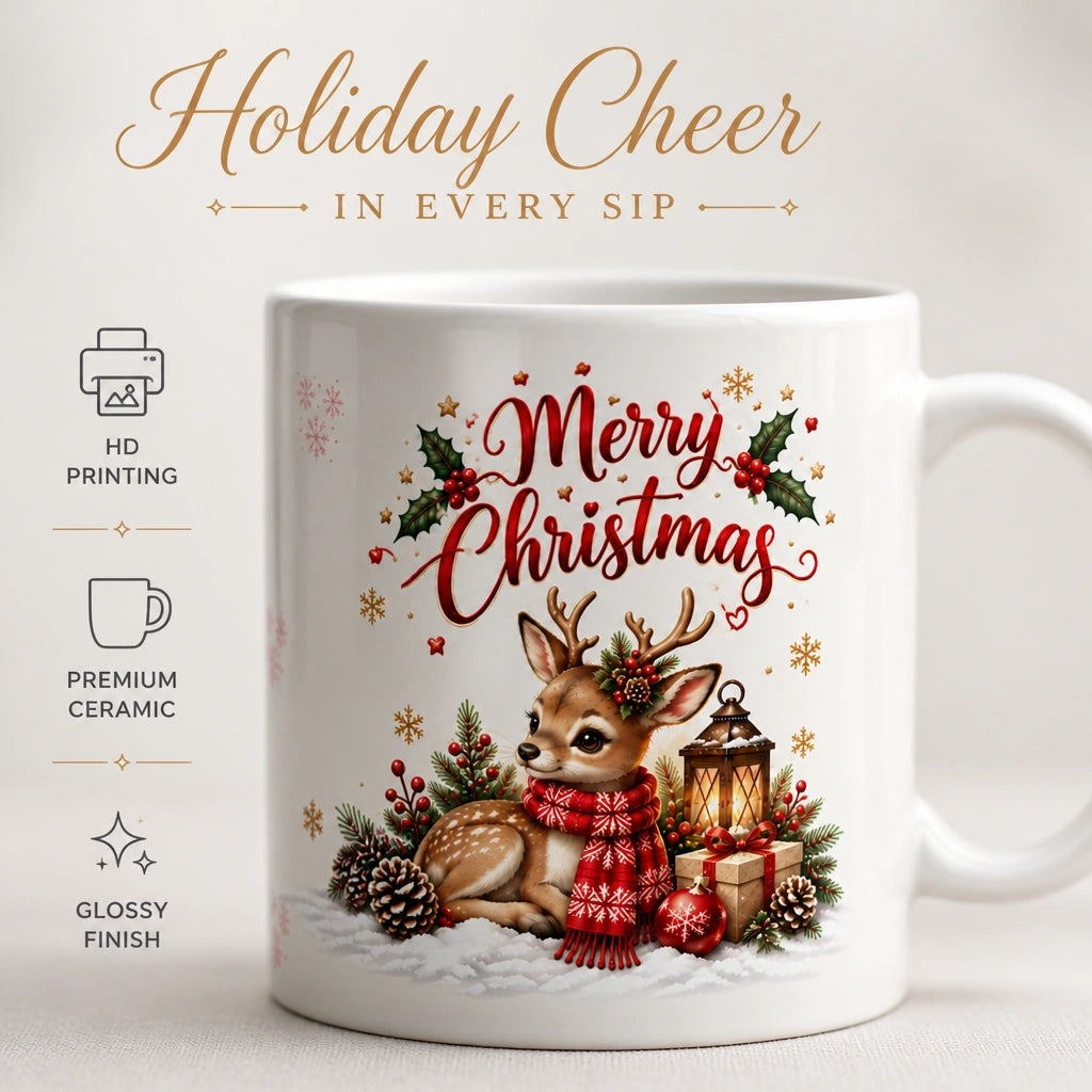 Christmas Holiday Ceramic Mug | Cozy Festive Gift - new - Premium Detail