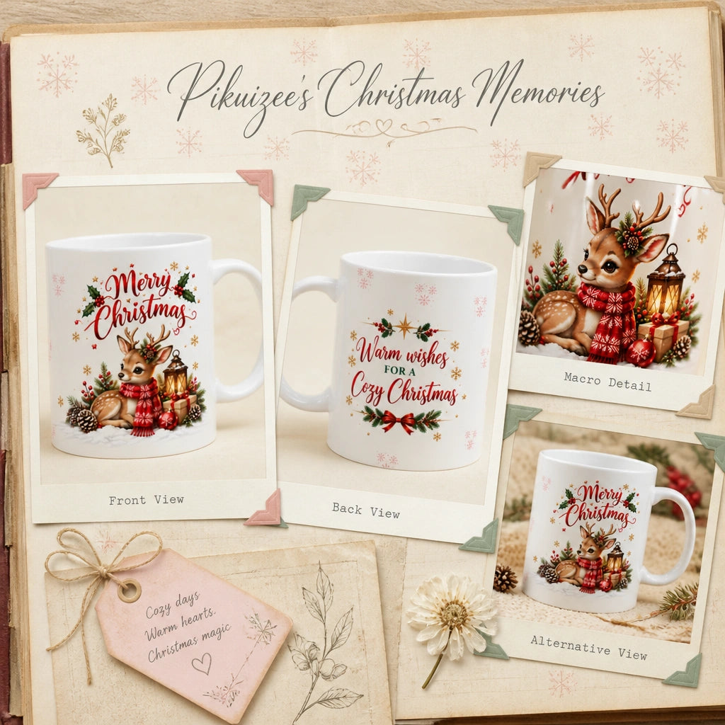 Christmas Holiday Ceramic Mug | Cozy Festive Gift - new - Wrap Around Artwork