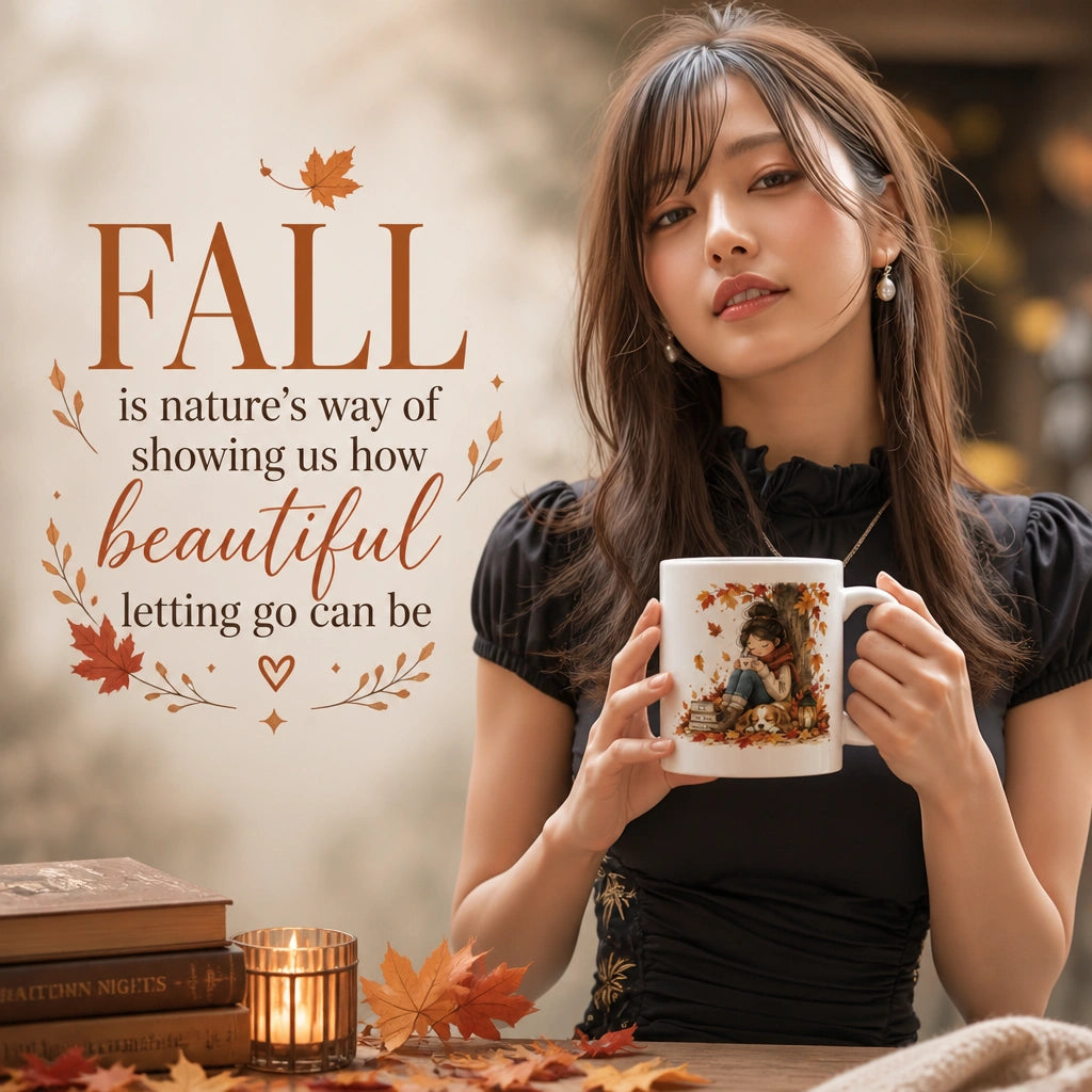 Cozy Autumn Reading Ceramic Mug | Perfect Fall Gift - new - Seasonal Ritual