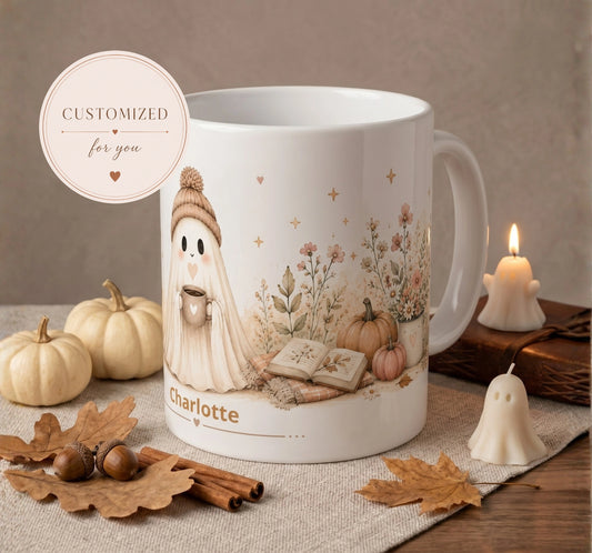 Cozy Ghost Reading Mug