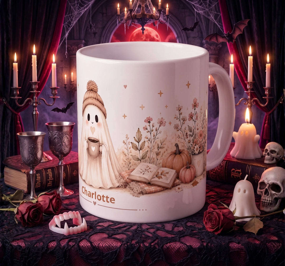 Cozy Ghost Reading Mug