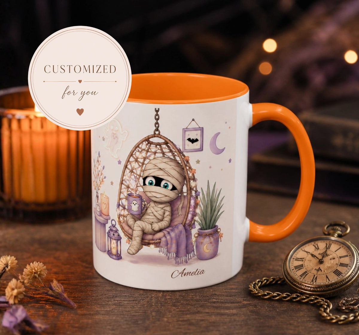 Cozy Mummy Halloween Mug