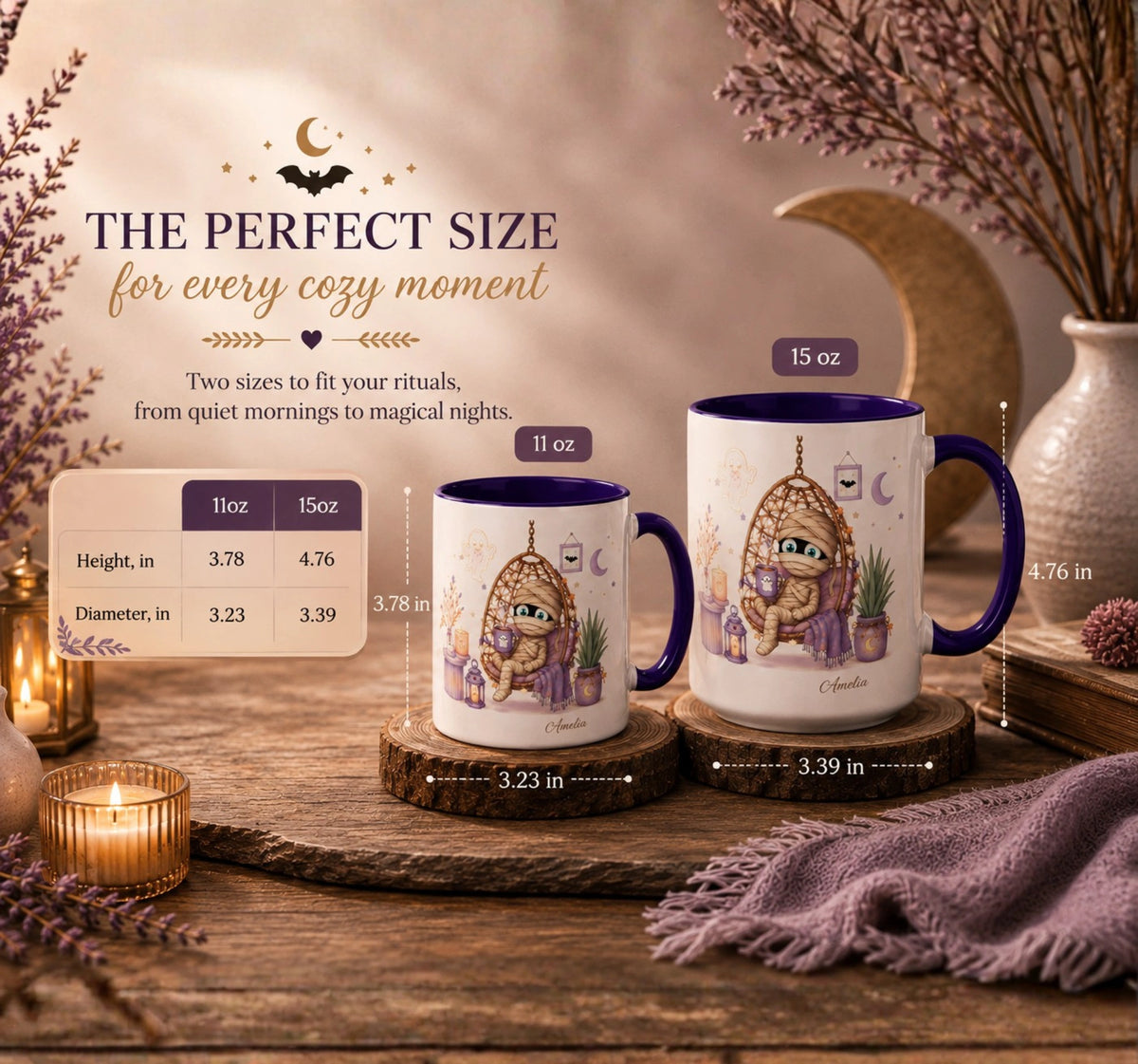 Cozy Mummy Halloween Mug
