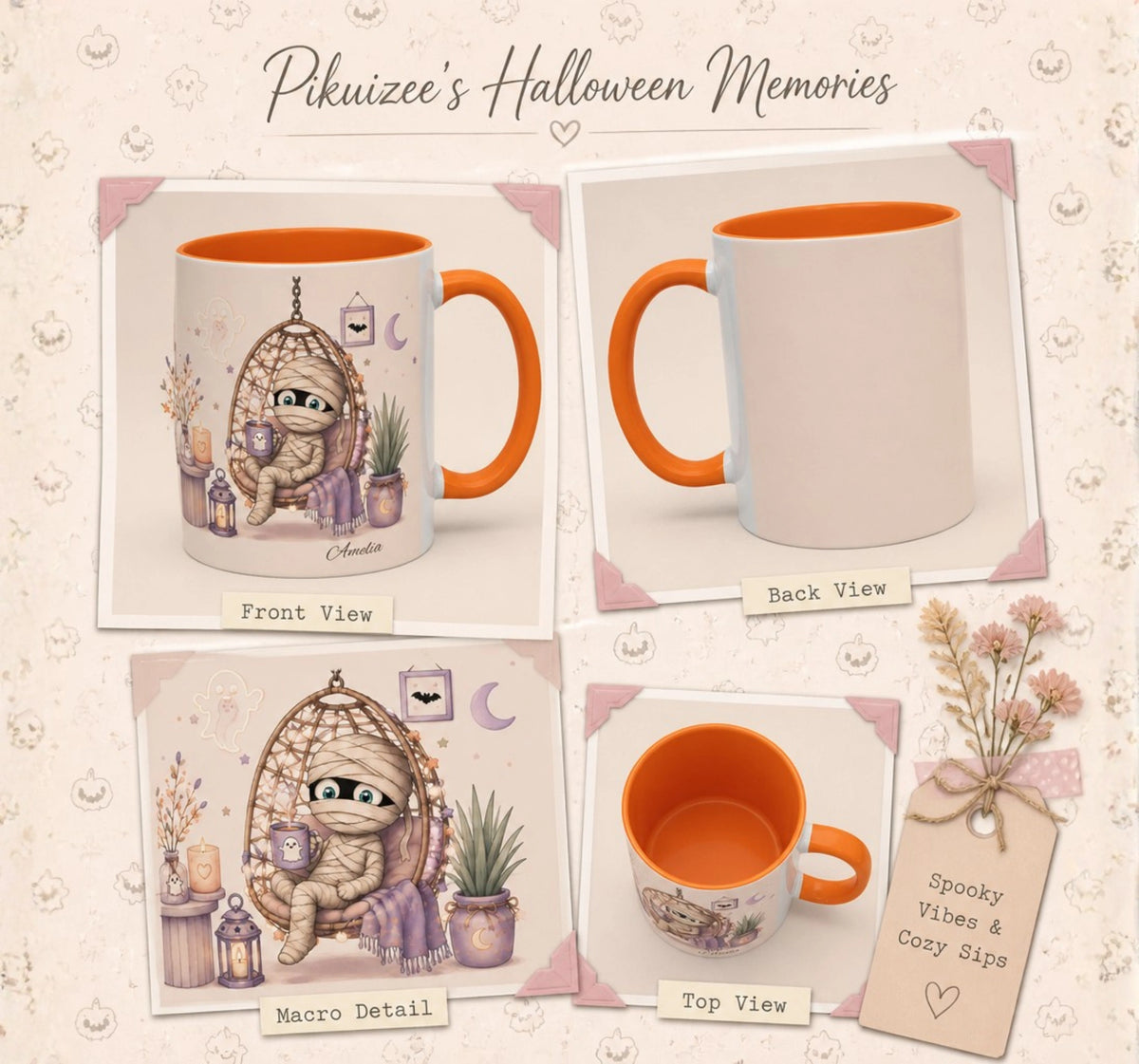 Cozy Mummy Halloween Mug