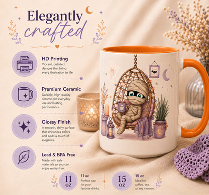 Cozy Mummy Halloween Mug