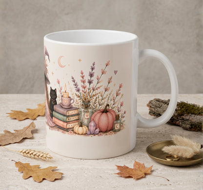 Cozy Witch Halloween Mug Autumn Coffee Cup