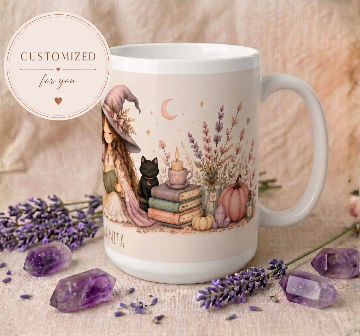 Cozy Witch Halloween Mug Autumn Coffee Cup