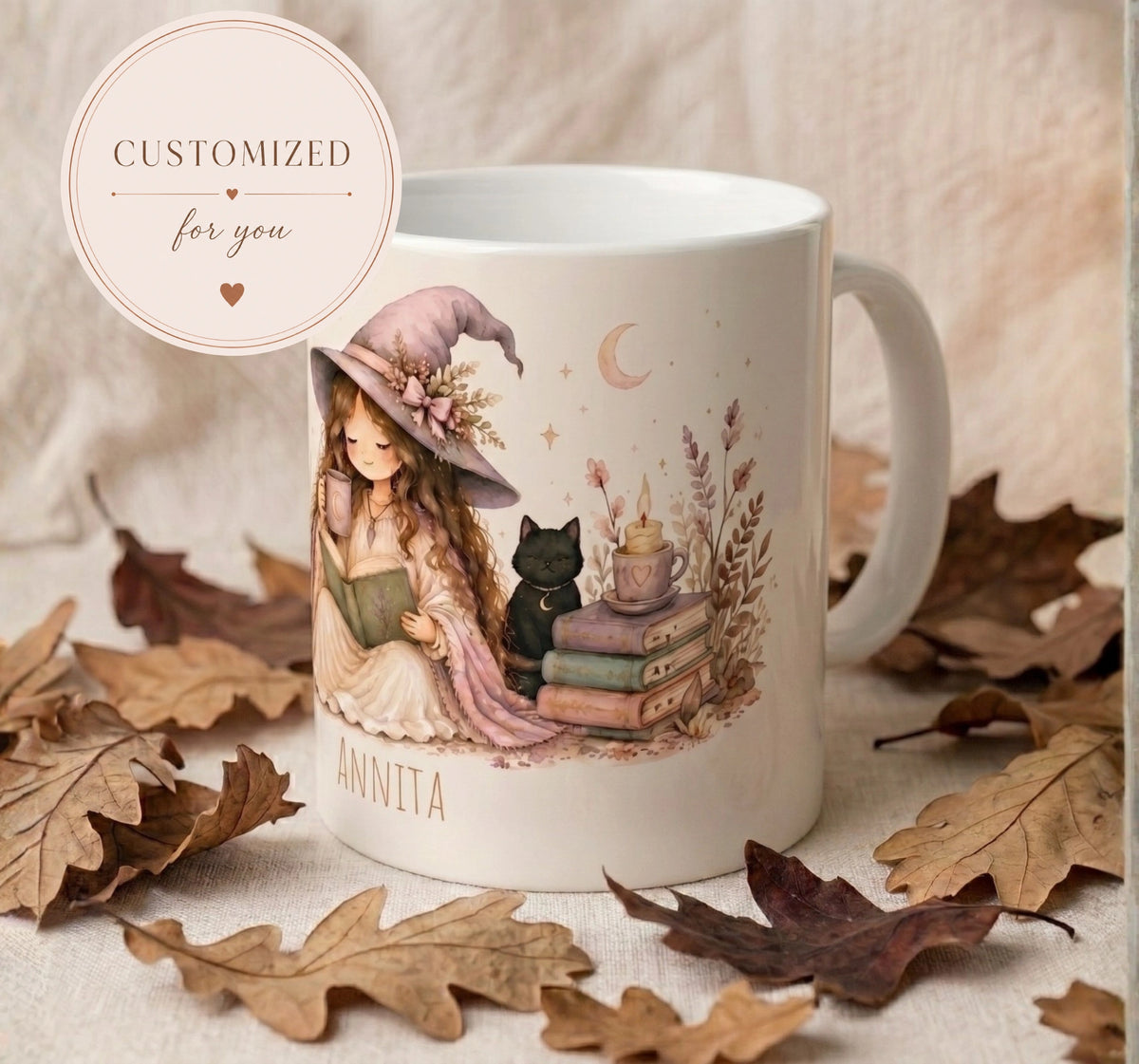 Cozy Witch Halloween Mug Autumn Coffee Cup