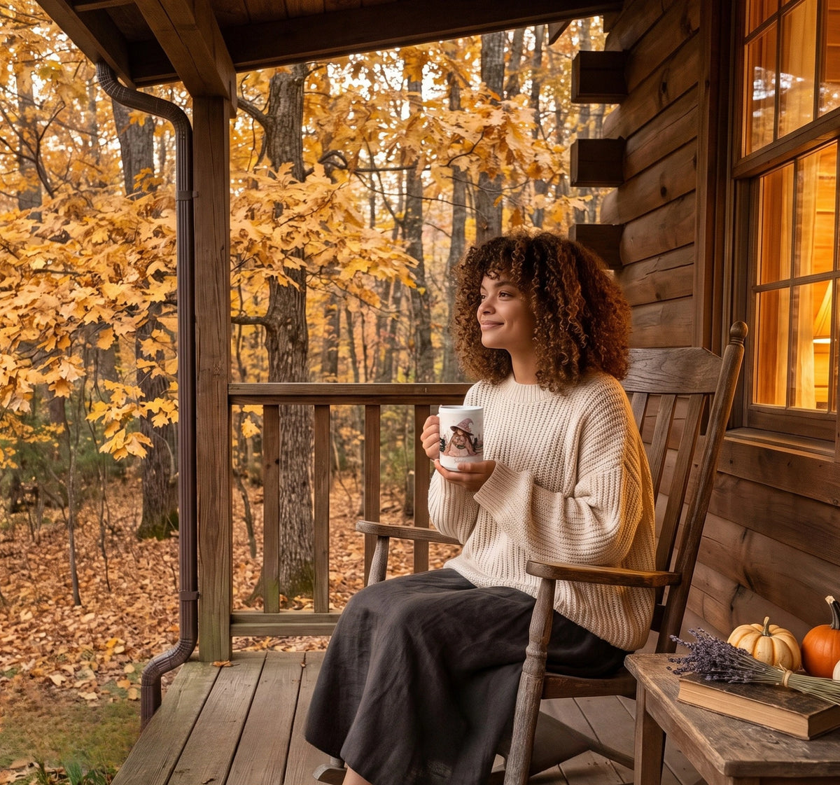 Cozy Witch Halloween Mug Autumn Coffee Cup