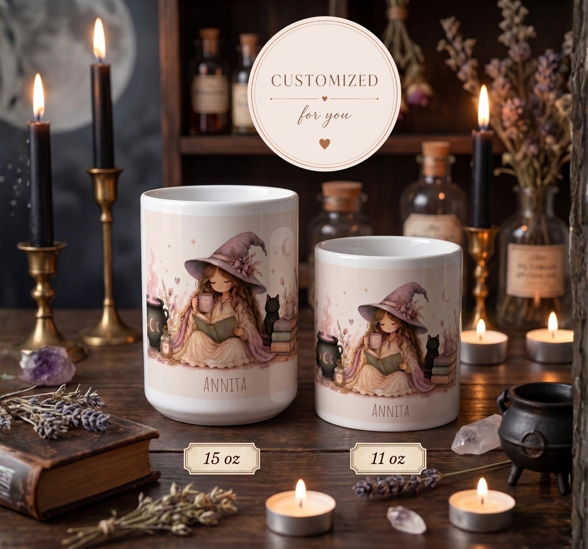 Cozy Witch Halloween Mug Autumn Coffee Cup