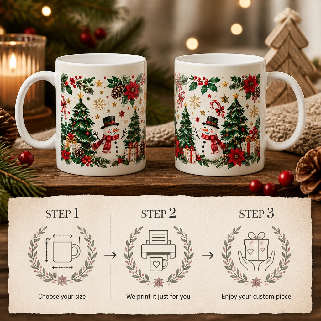Custom Ceramic Mug | Personalized Coffee Gift 11oz 15oz - new - Personalization Process