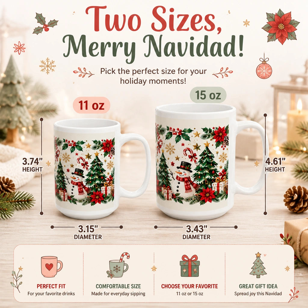 Custom Ceramic Mug | Personalized Coffee Gift 11oz 15oz - new - Variants Size
