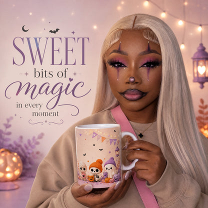 Cute Halloween Characters Ceramic Mug | Spooky Season Gift - new - Seasonal Ritual