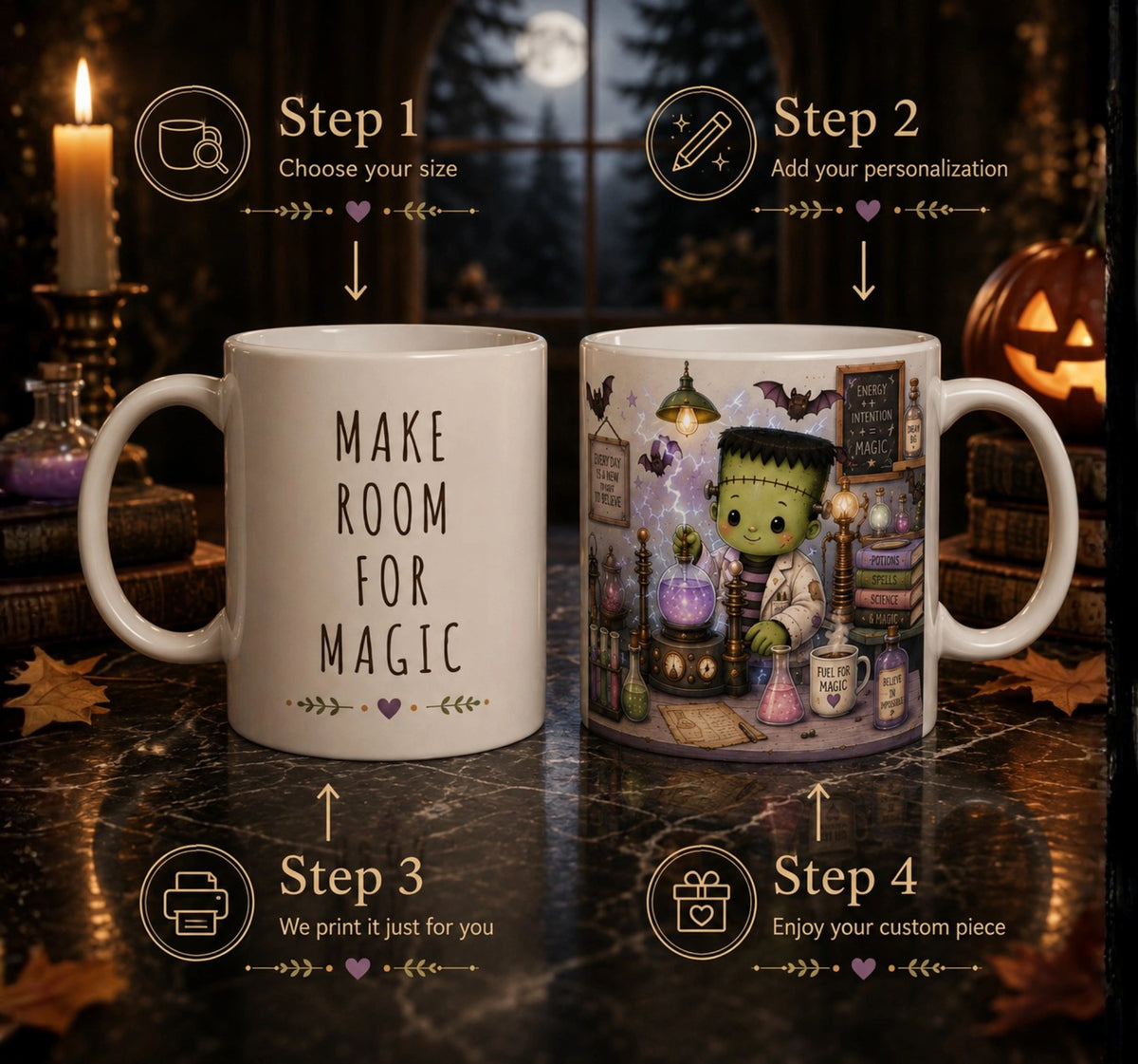 Cute Monster Potion Halloween Mug