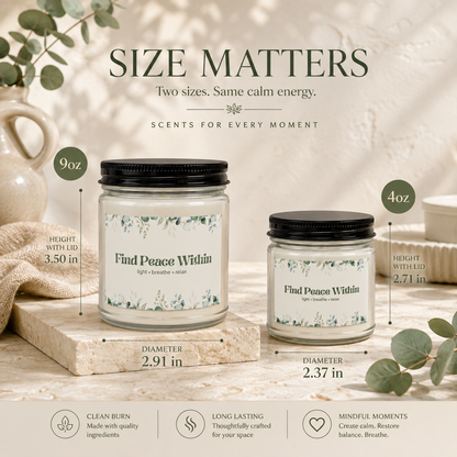 Find Peace Within Eucalyptus Candle