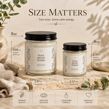 Peace Begins Within Soy Candle