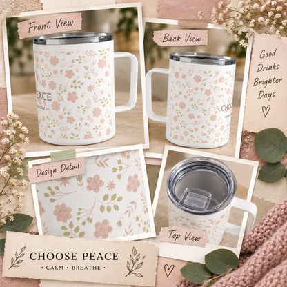 Choose Peace Floral Mug