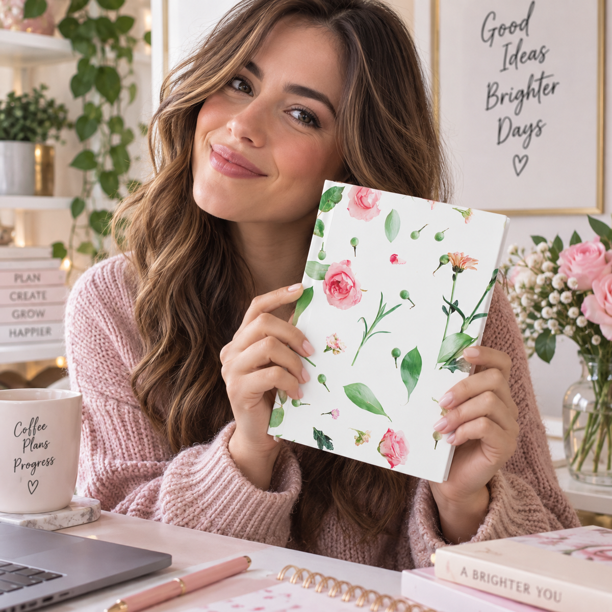 Pink Rose Garden Journal