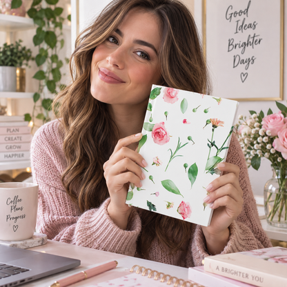 Pink Rose Garden Journal