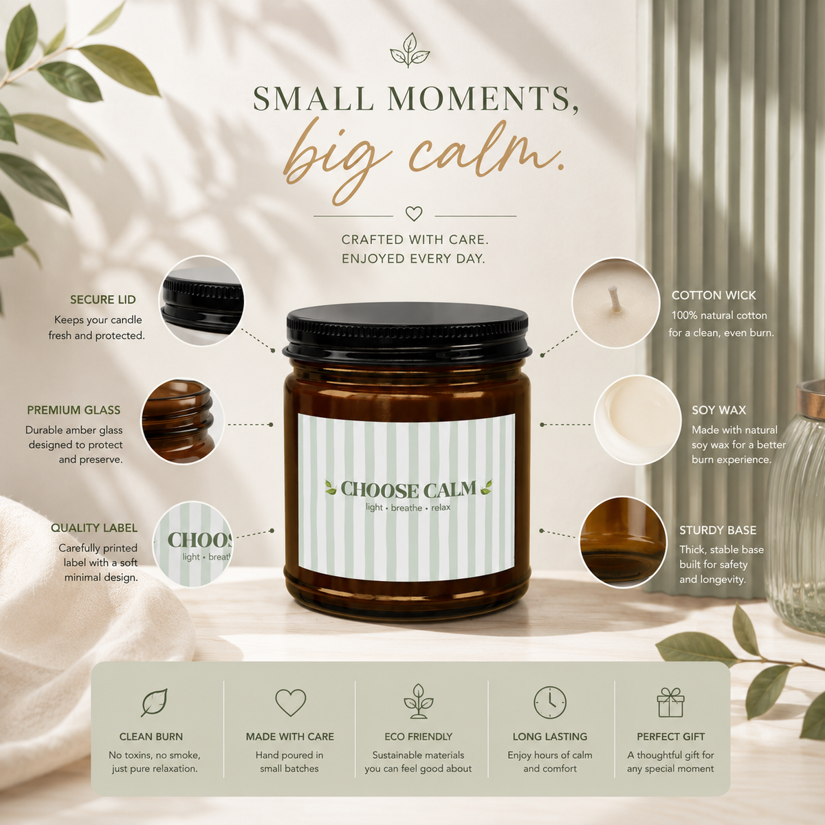 Choose Calm Soy Candle
