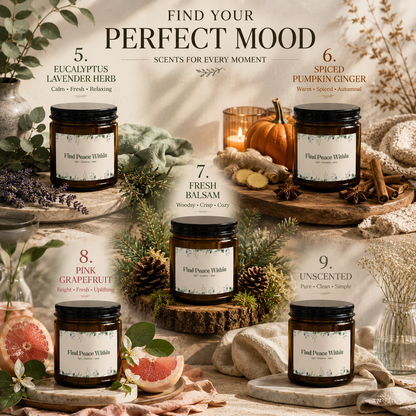 Find Peace Within Eucalyptus Candle