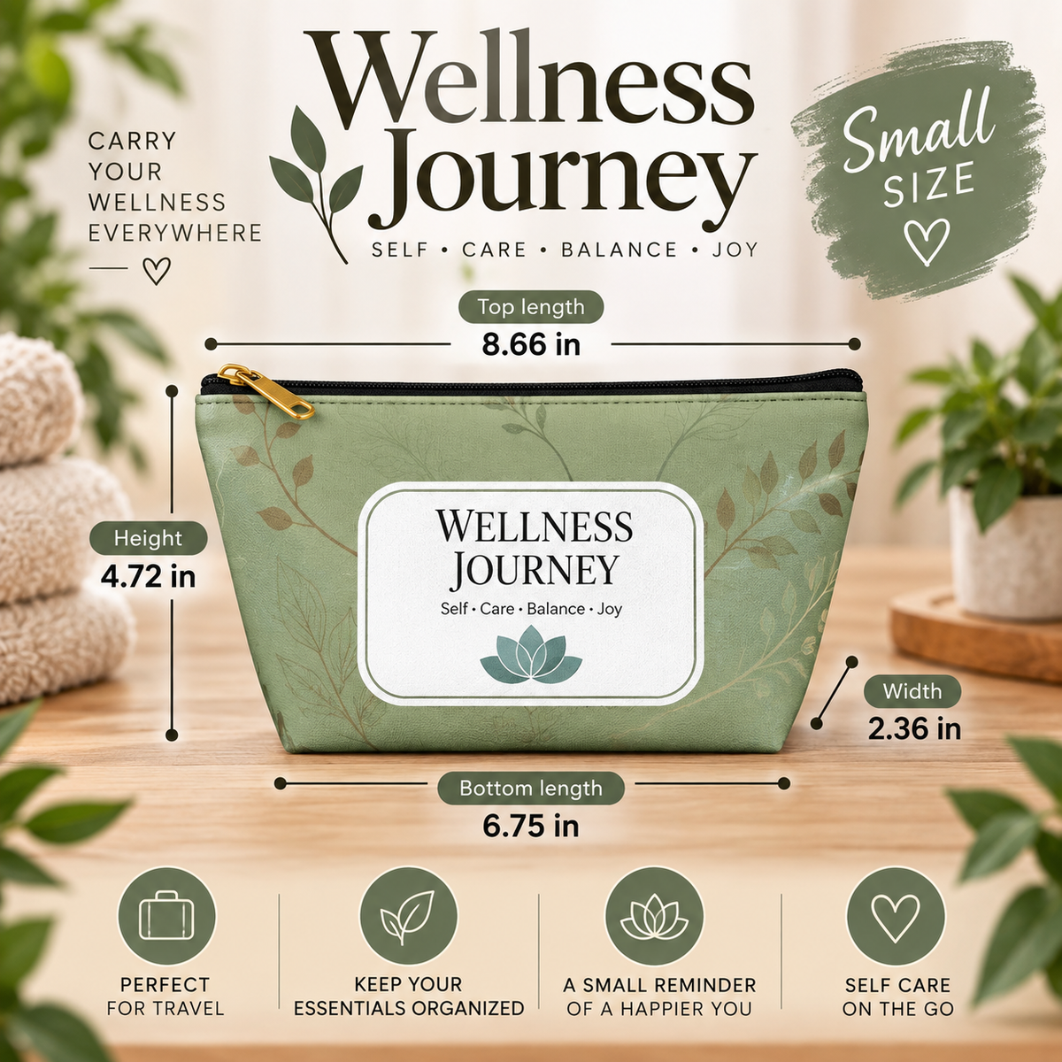 Wellness Journey Pouch Self-Care Organizer