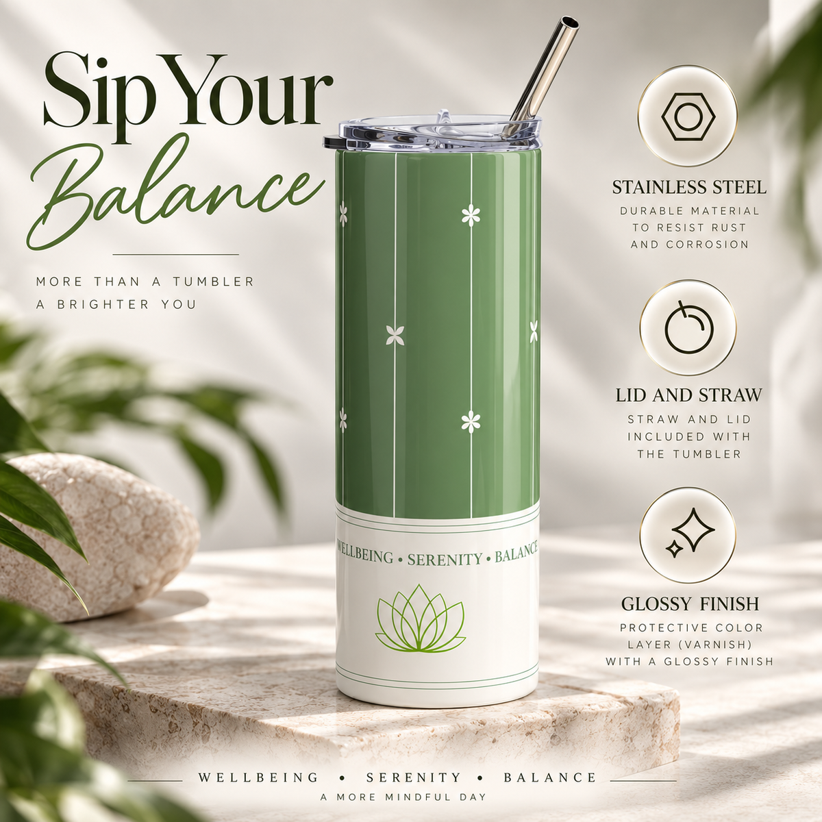 Serenity Slim Stainless Tumbler