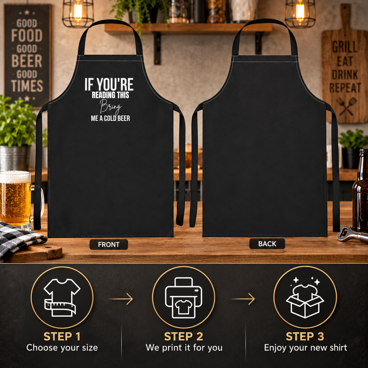 Bring Me a Cold Beer Apron