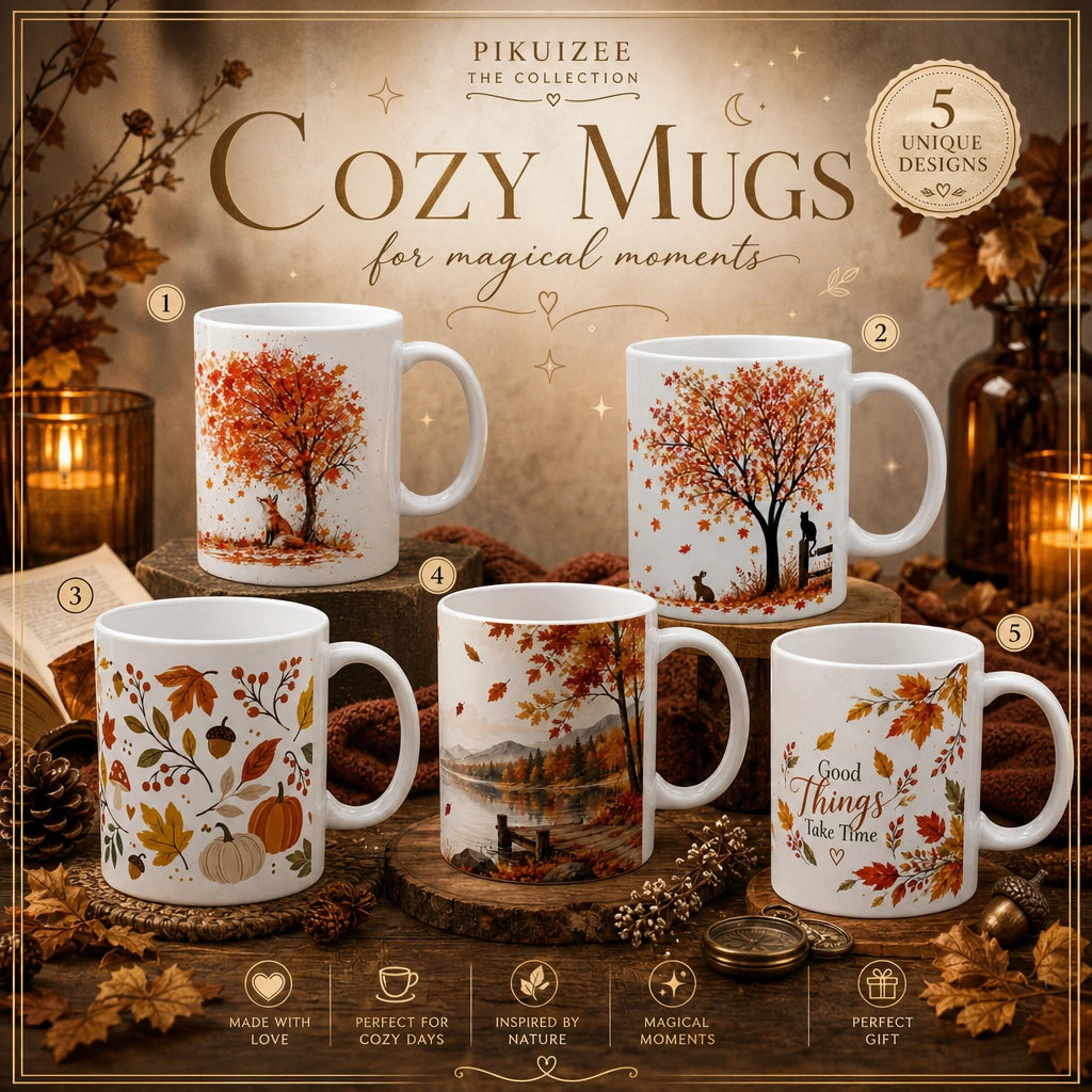 Fall in Love Ceramic Mug | Autumn Forest Animal Gift - new - Complete Collection