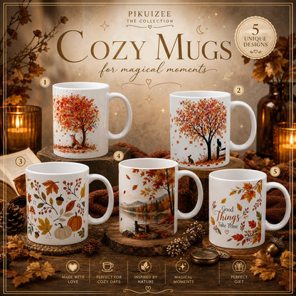 Fall in Love Ceramic Mug | Autumn Forest Animal Gift - new - Complete Collection