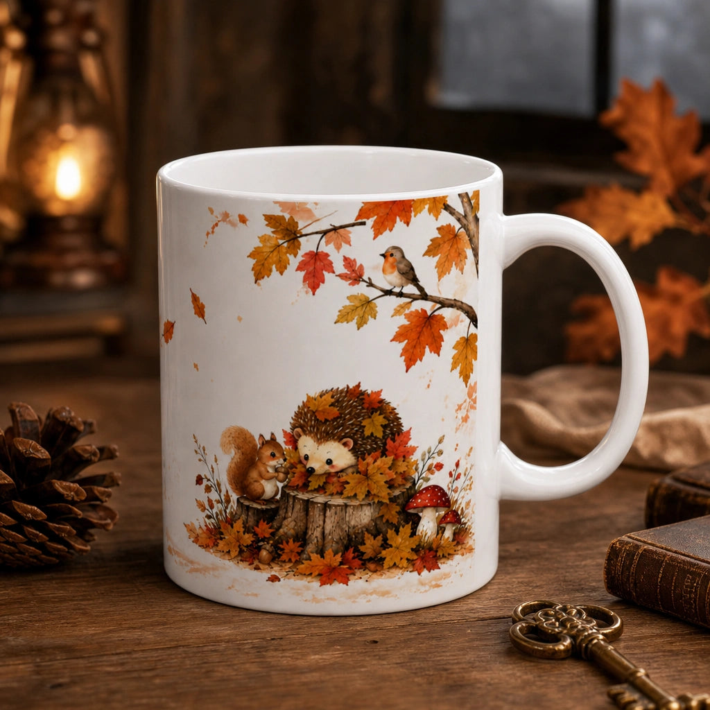 Fall in Love Ceramic Mug | Autumn Forest Animal Gift - new - Hero
