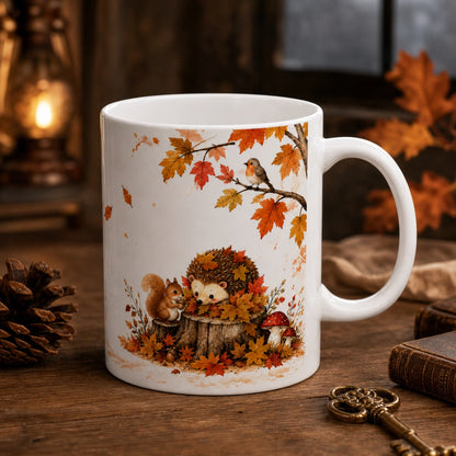 Fall in Love Ceramic Mug | Autumn Forest Animal Gift - new - Hero