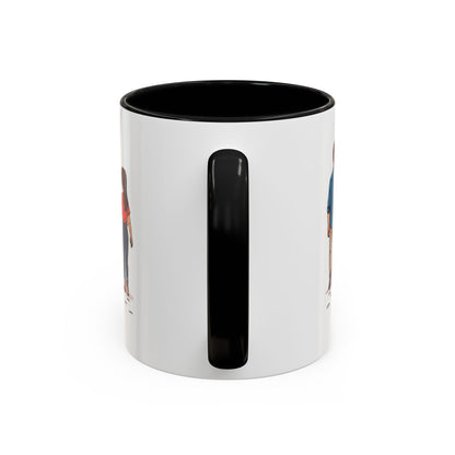 Compact 11oz black interior mug for Dad's morning ritual