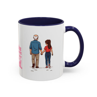 Standard 11oz Father's Day mug with navy interior and Dad