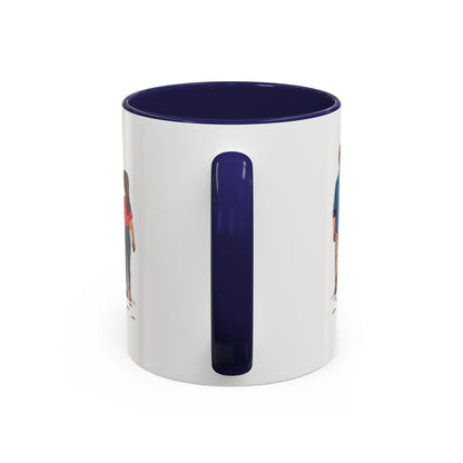 Compact 11oz navy interior mug for Dad's morning ritual