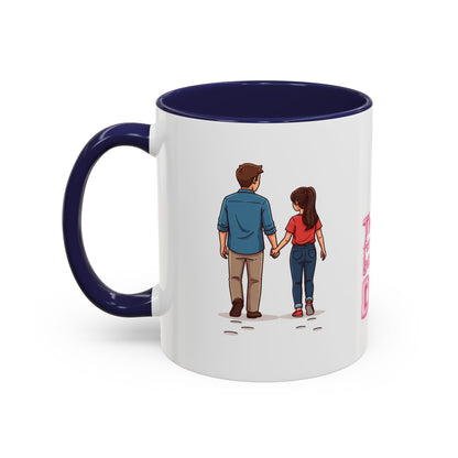 Thanks for being my rock quote on 11oz navy personalized Dad mug