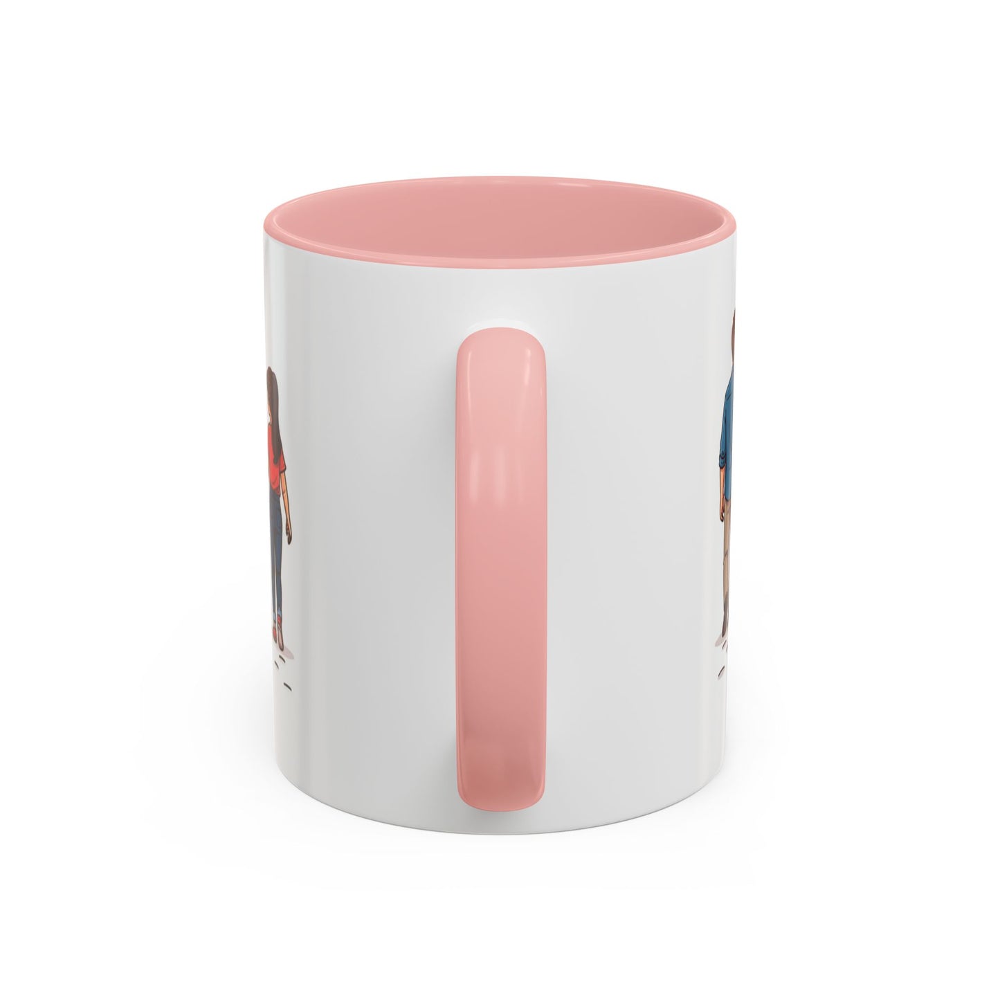 Compact 11oz pink interior mug for Dad's morning ritual
