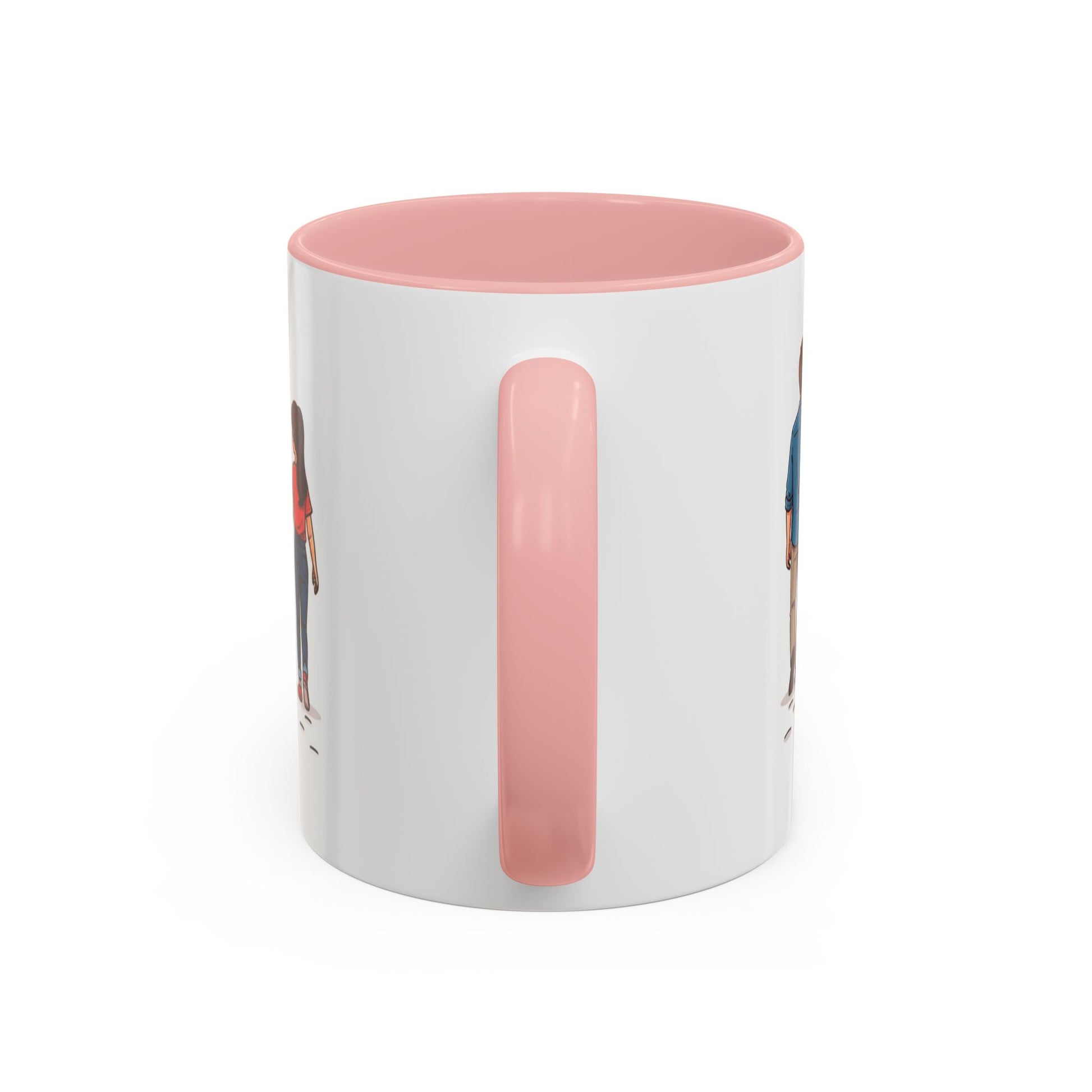 Compact 11oz pink interior mug for Dad's morning ritual