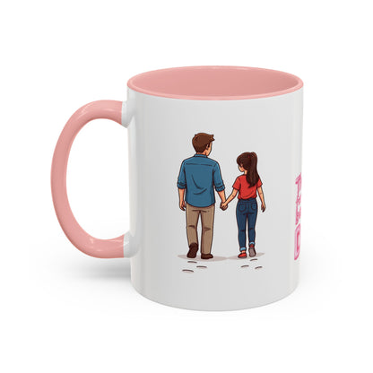 Thanks for being my rock quote on 11oz pink personalized Dad mug