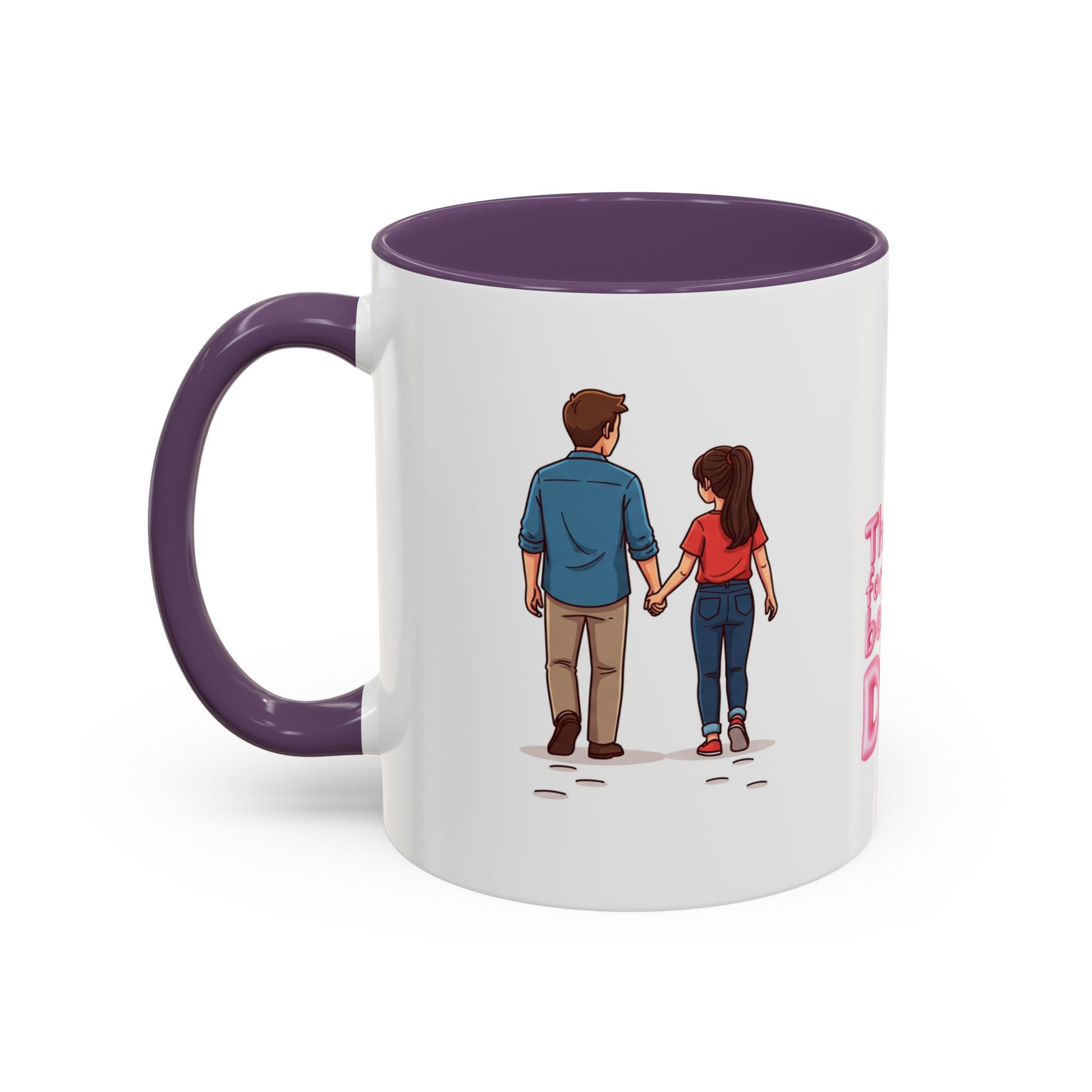Thanks for being my rock quote on 11oz purple personalized Dad mug