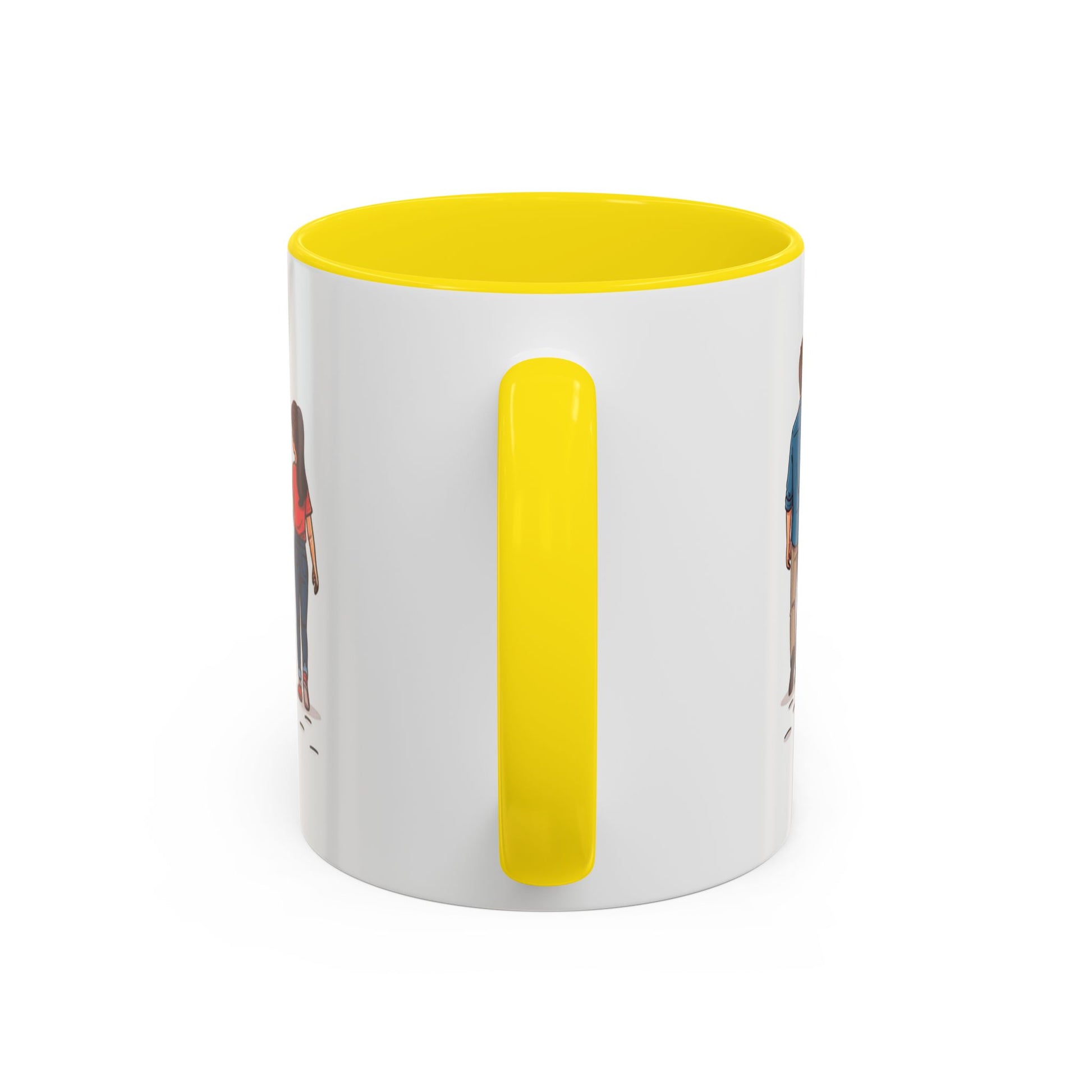 Compact 11oz yellow interior mug for Dad's morning ritual