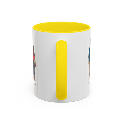 Compact 11oz yellow interior mug for Dad's morning ritual