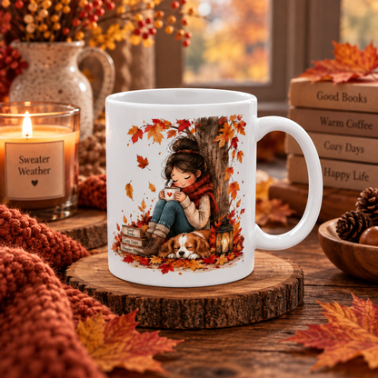 Cozy Autumn Reading Ceramic Mug | Perfect Fall Gift