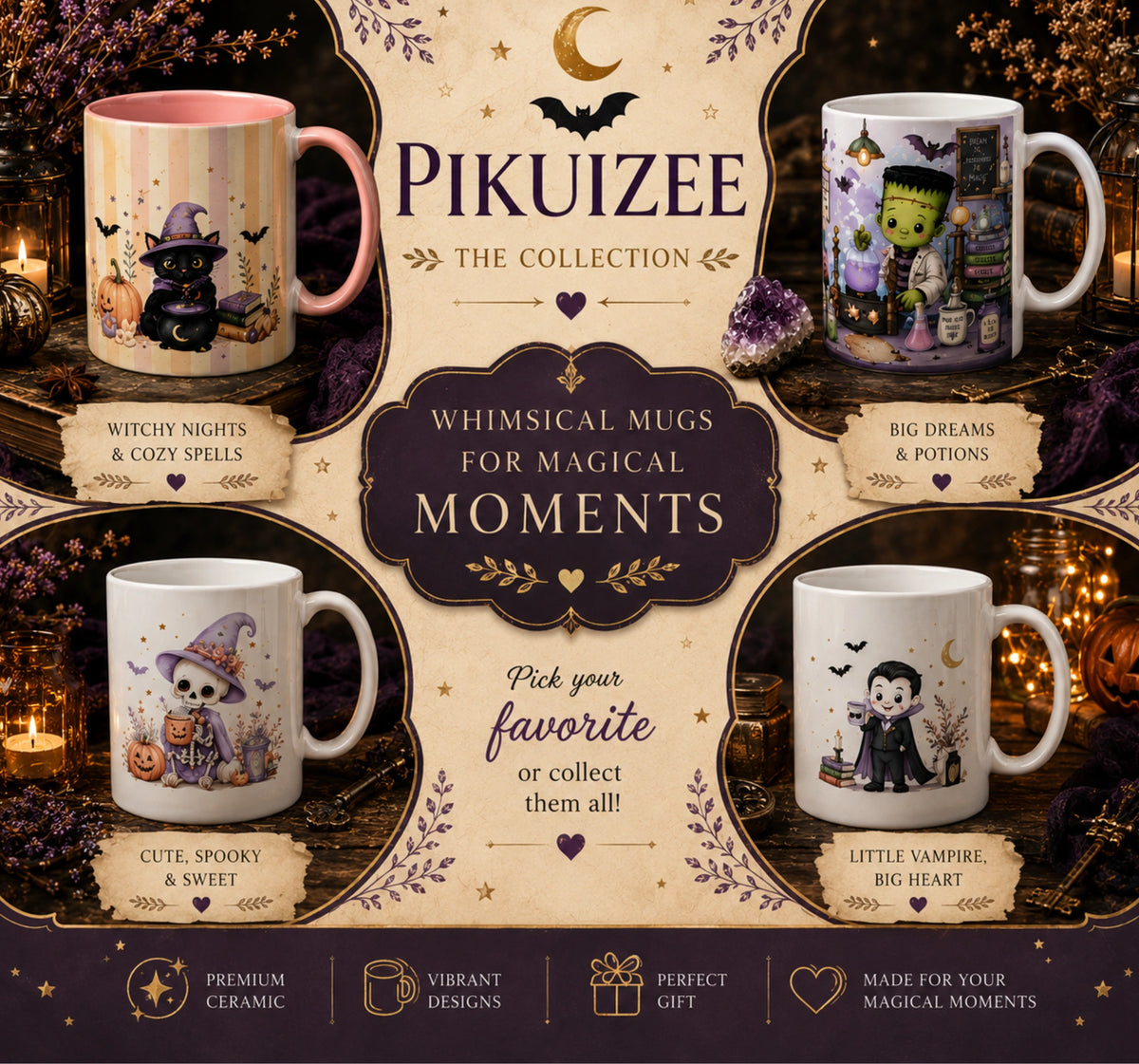 Frankenstein & Friends Halloween Mug